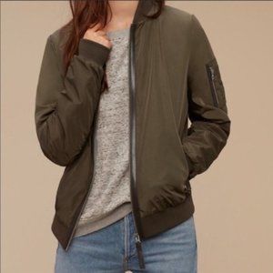 Mackage Aritzia Cara Army Green Bomber Jacket